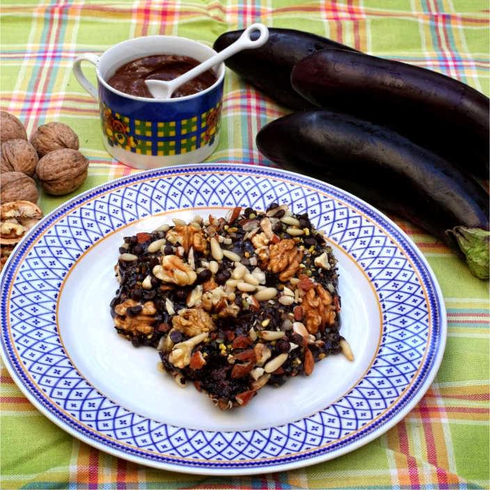 eggplant with chocolate